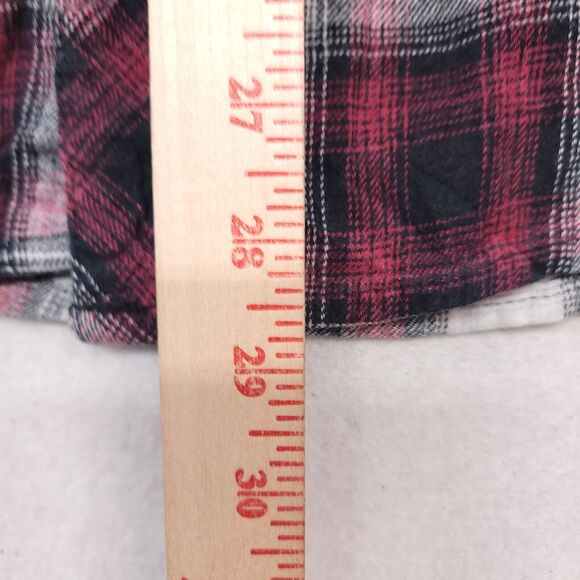 Pacific Crest Tartan Flannel Long Sleeve Button Shirt Mens Size L Red White - Picture 7 of 10